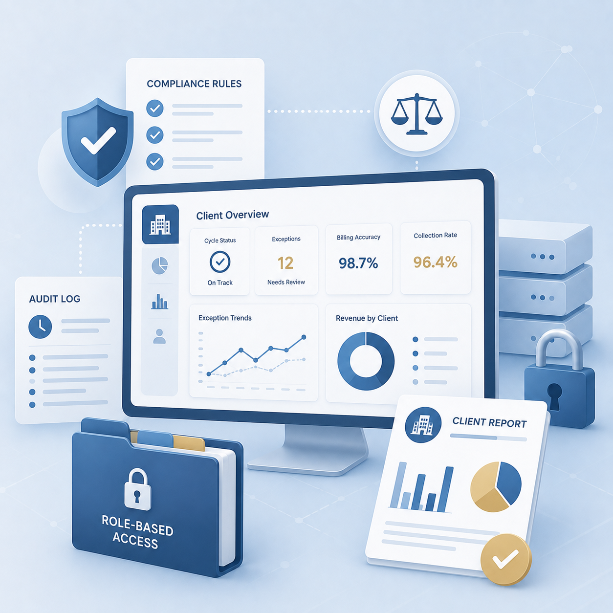 Complexity of Multi-Client Billing