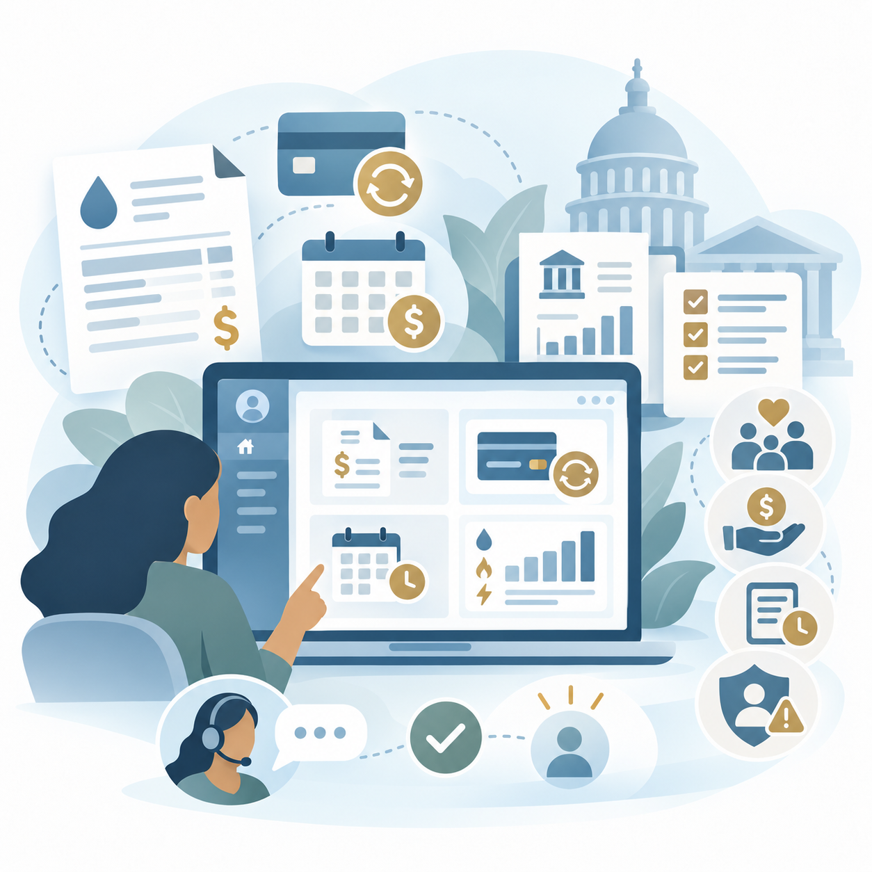 Connected Utility Billing Dashboard Ecosystem