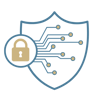Lock and shield with connecting points