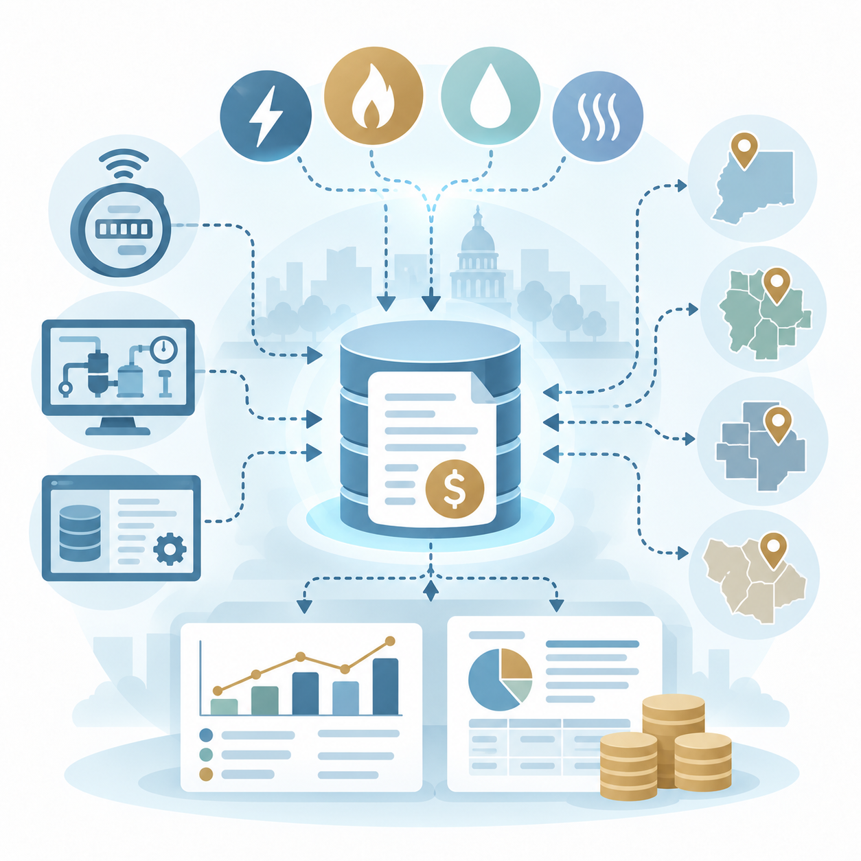 Unified Utility Billing Platform Infographic