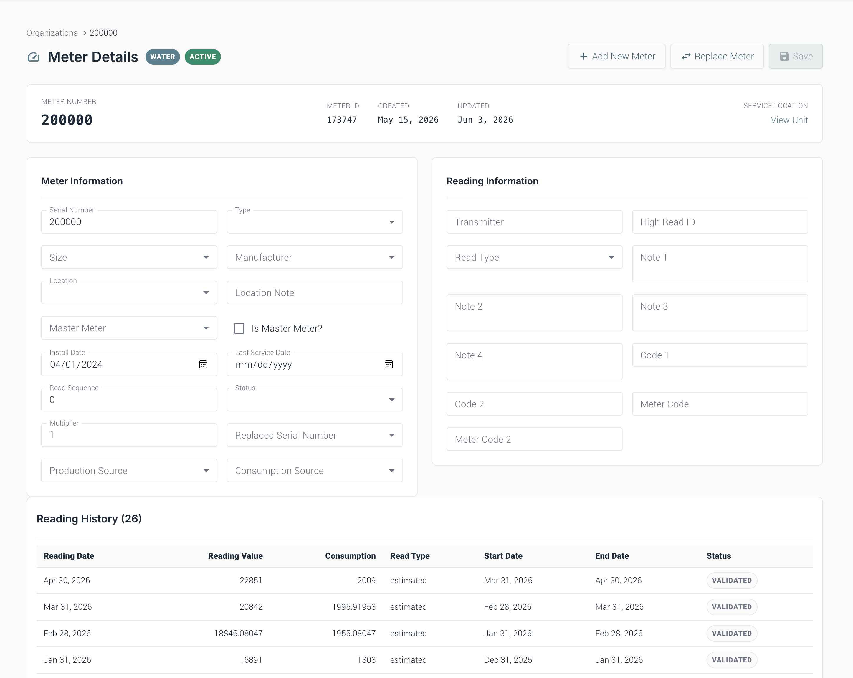 Meter Page